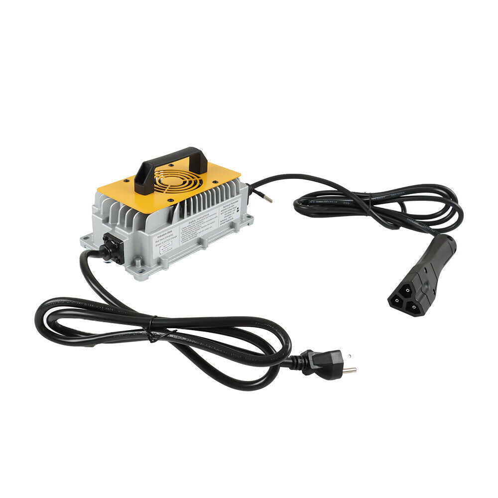 3-Pin Triangular Plug For E-Z-GO TXT/RXV Golf Carts Battery Charger 48V 17A