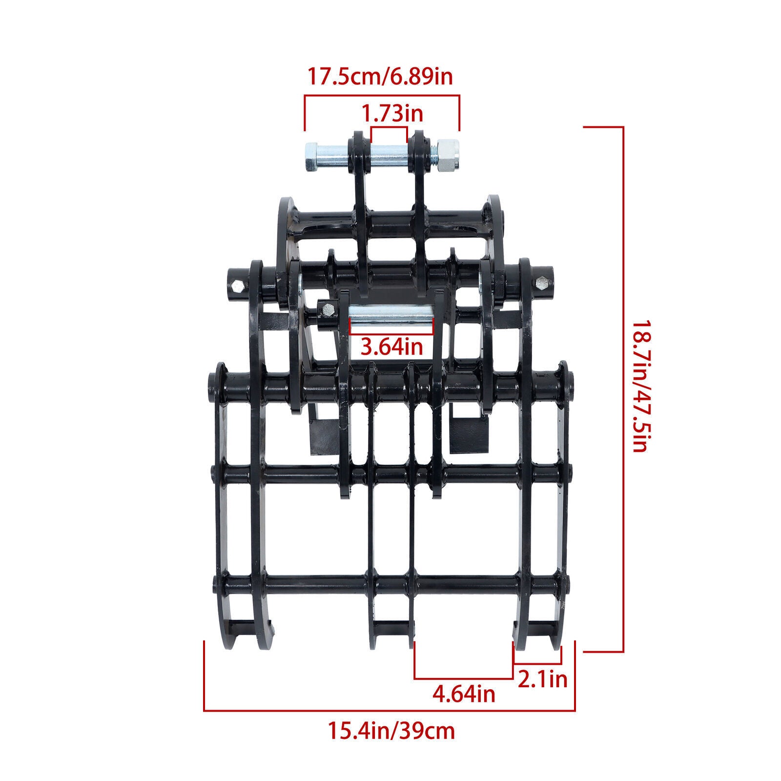 Universal Excavator Grapple Bucket - Wide Jaw Claw Attachment for Mini Diggers