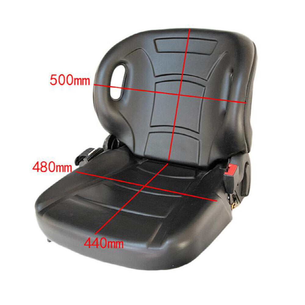 Universal Forklift Seat w/ Seatbelt & Switch, Adjust Backrest