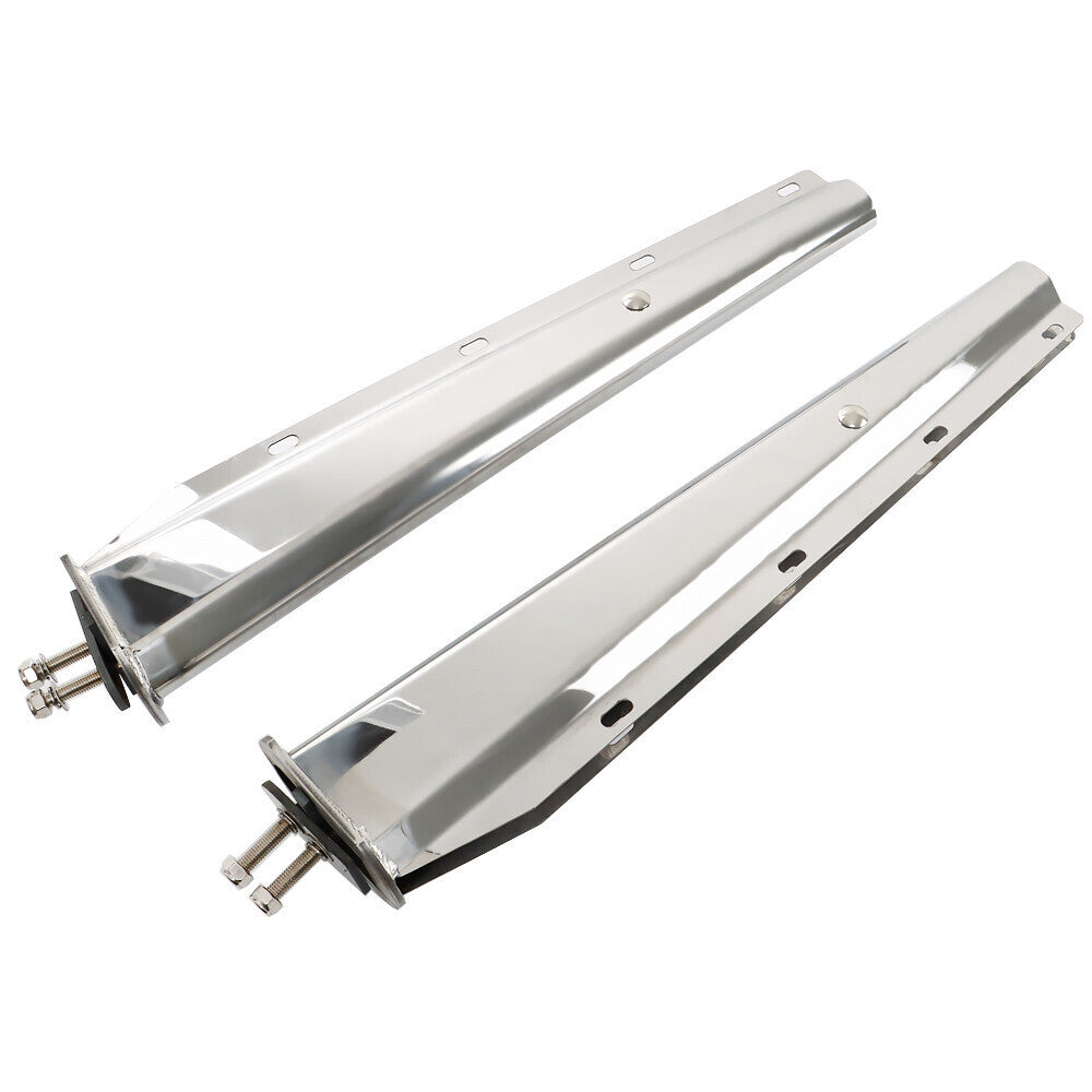 For Semi Truck 30In Straight Mud Flap Hanger Stainless Steel 1-1/8 Bolt Tapered