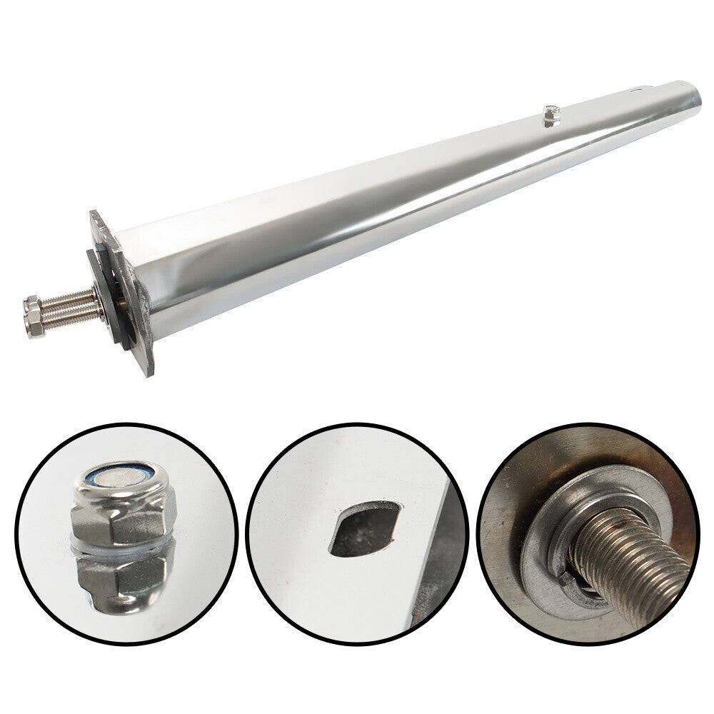 For Semi Truck 30In Straight Mud Flap Hanger Stainless Steel 1-1/8 Bolt Tapered