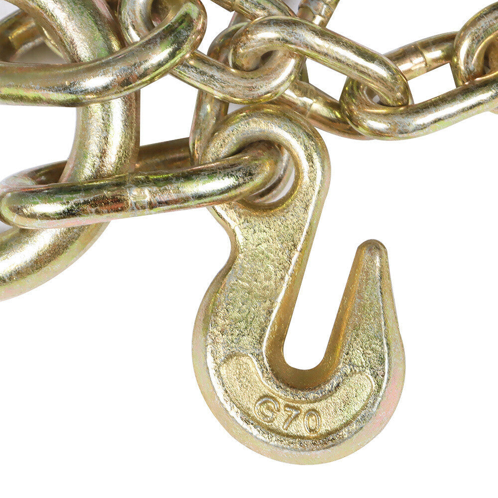 2× G70 V-Chain Bridle w/8" Medium J Hooks,T- Hook&J-Hook w/Grab Hooks 5/16''x3'