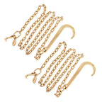 2Pack 5/16 x 10 FT Grade 70 Tow Chain 15" Mini J Hook Recovery Wrecker Axle