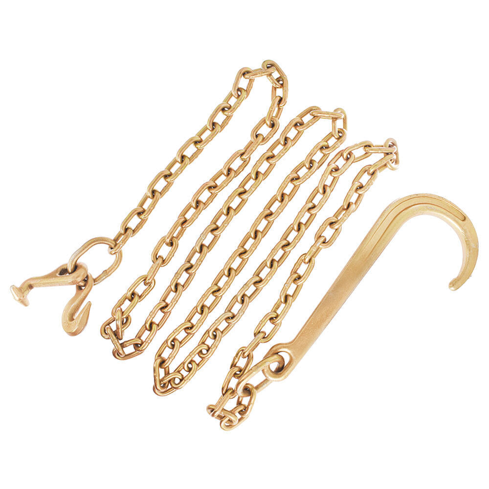 2Pack 5/16 x 10 FT Grade 70 Tow Chain 15" Mini J Hook Recovery Wrecker Axle