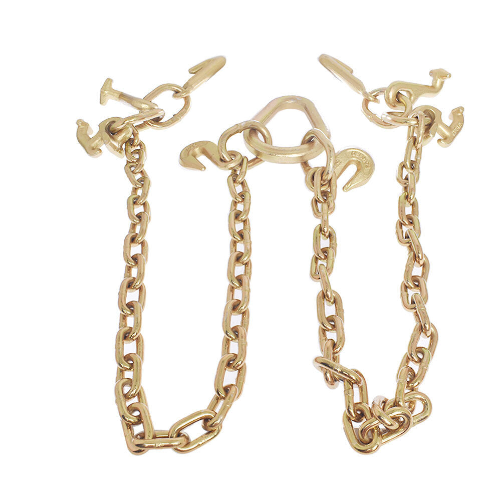NEW Chain V Bridle w/ RJT Hook Tow Truck Winch Cable Pull Wrecker