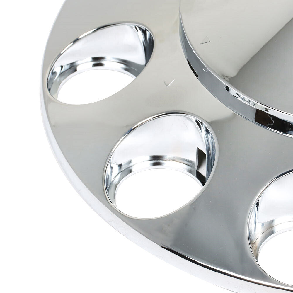 Front Hub Cover Set Chrome Semi Truck Wheel Cover 33mm Nut Covers Spiked