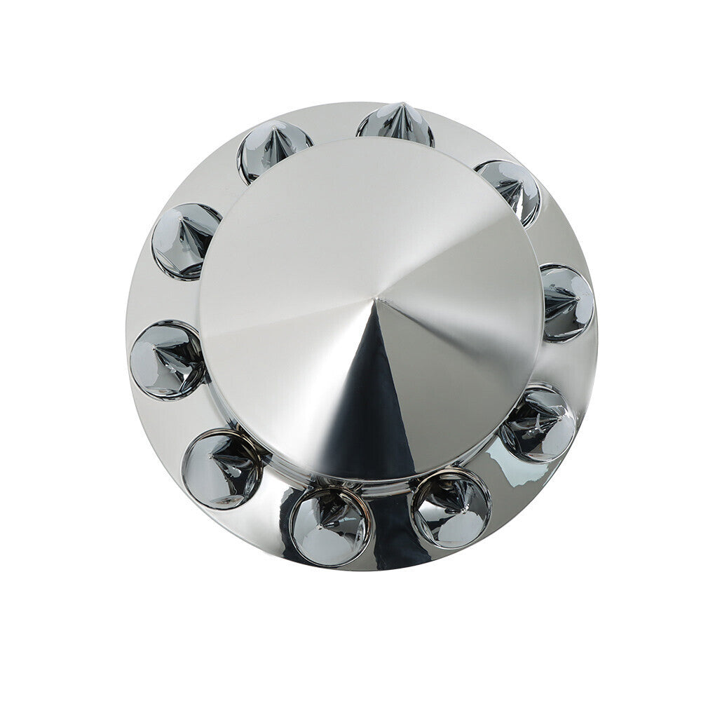 Chrome Semi Trucks Hub Cover Wheel Set Rear 33mm Nut Covers Spike USA