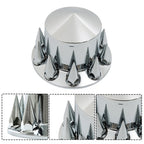 Chrome Semi Trucks Hub Cover Wheel Set Rear 33mm Nut Covers Spike USA