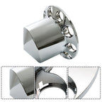 Chrome Semi Trucks Hub Cover Wheel Set Rear 33mm Nut Covers Spike USA