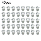 Chrome 33mm Lug Nut Covers Push-on Bullet Flanged For Semi Trucks Pack of 40