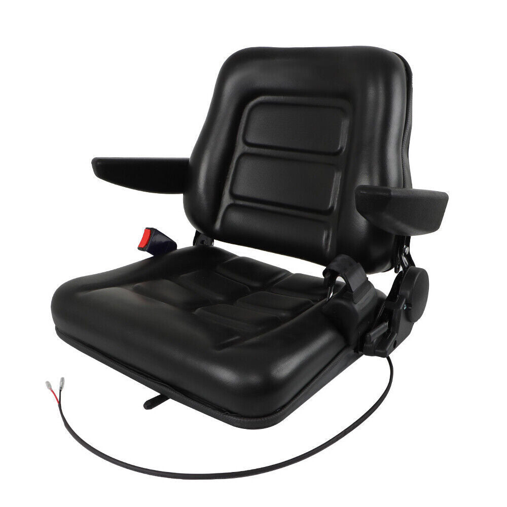 Universal Folding Seat For Tractor And Forklift With Slide/ Armrest/ Seatbelt