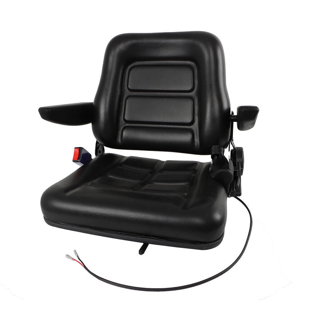 Universal Folding Seat For Tractor And Forklift With Slide/ Armrest/ Seatbelt