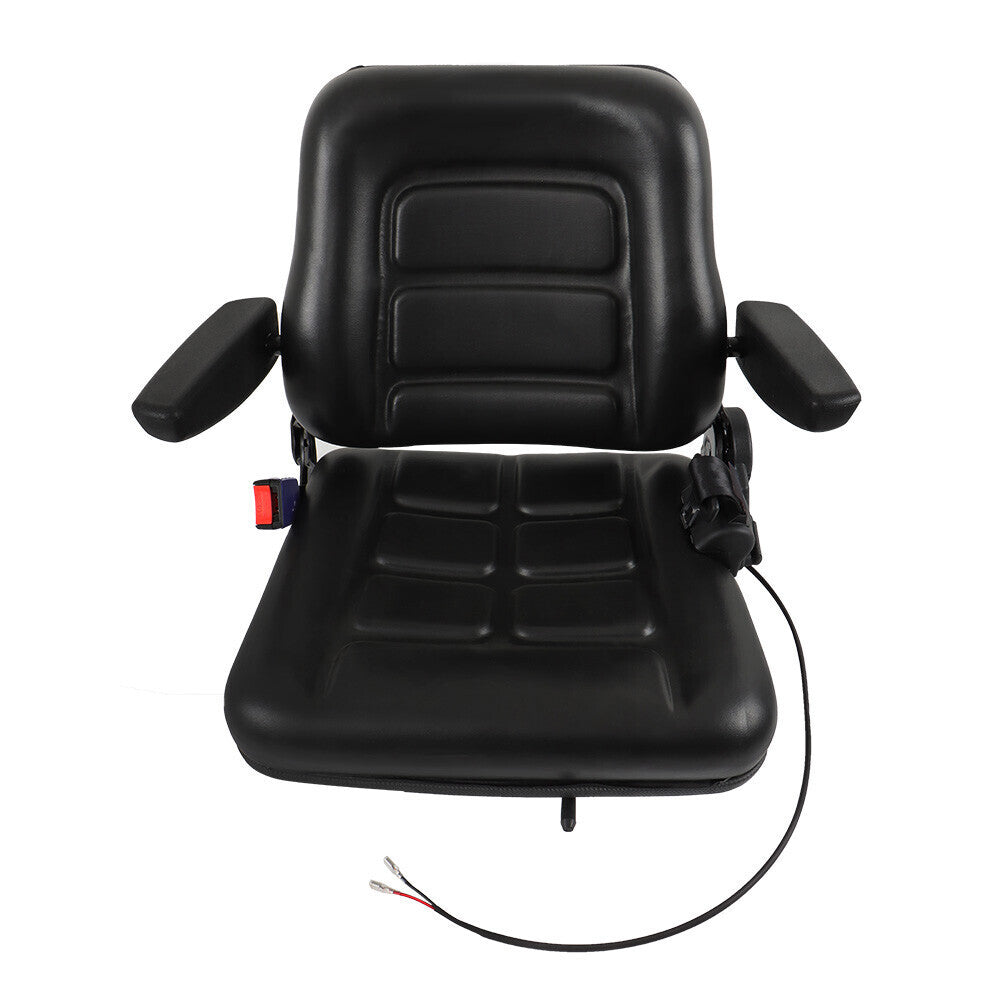 Universal Folding Seat For Tractor And Forklift With Slide/ Armrest/ Seatbelt