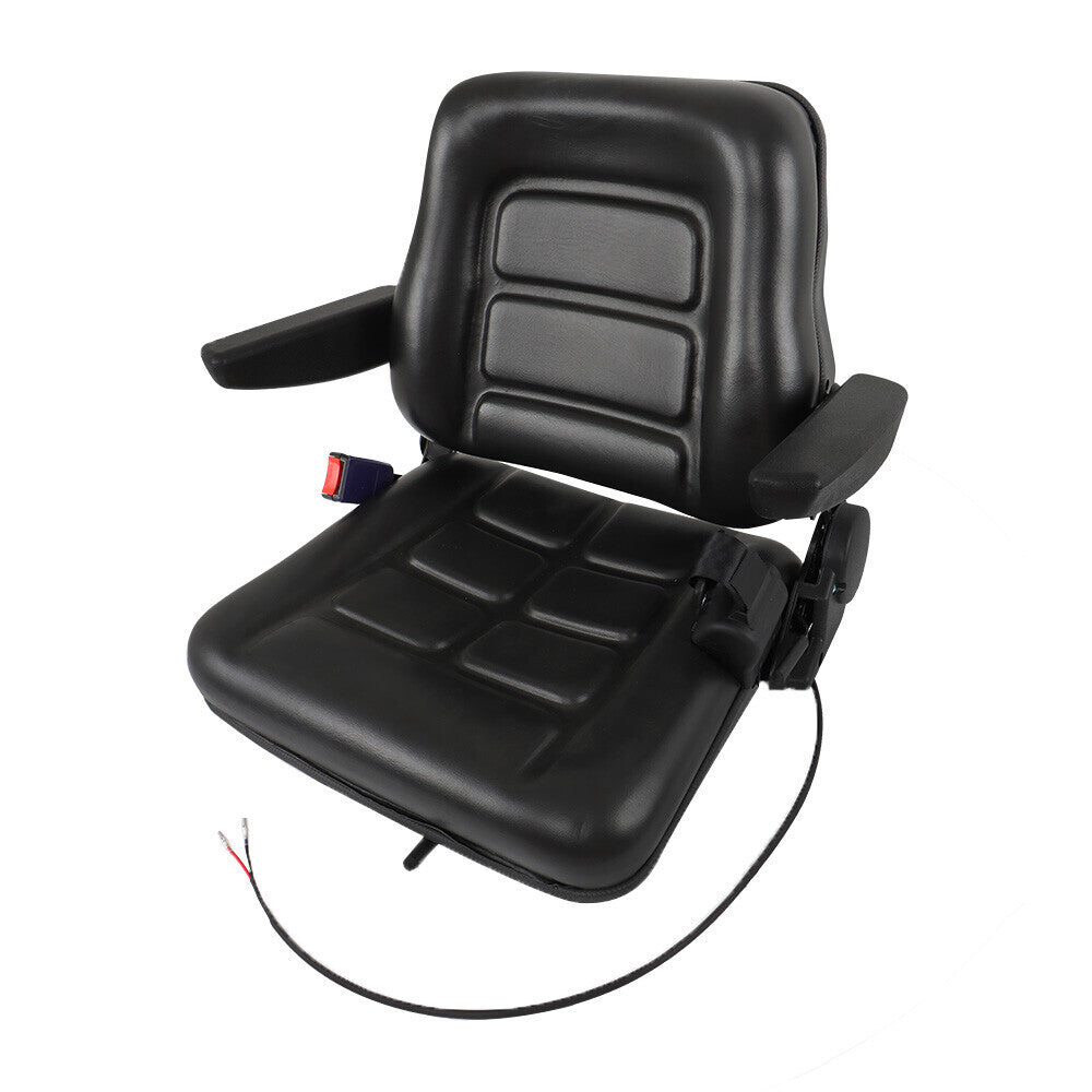 Universal Folding Seat For Tractor And Forklift With Slide/ Armrest/ Seatbelt