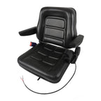 Universal Folding Seat For Tractor And Forklift With Slide/ Armrest/ Seatbelt