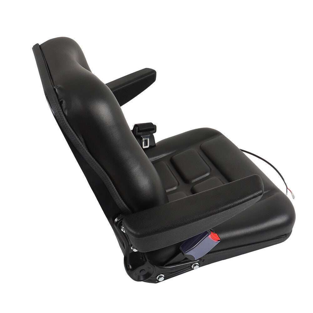 Universal Folding Seat For Tractor And Forklift With Slide/ Armrest/ Seatbelt