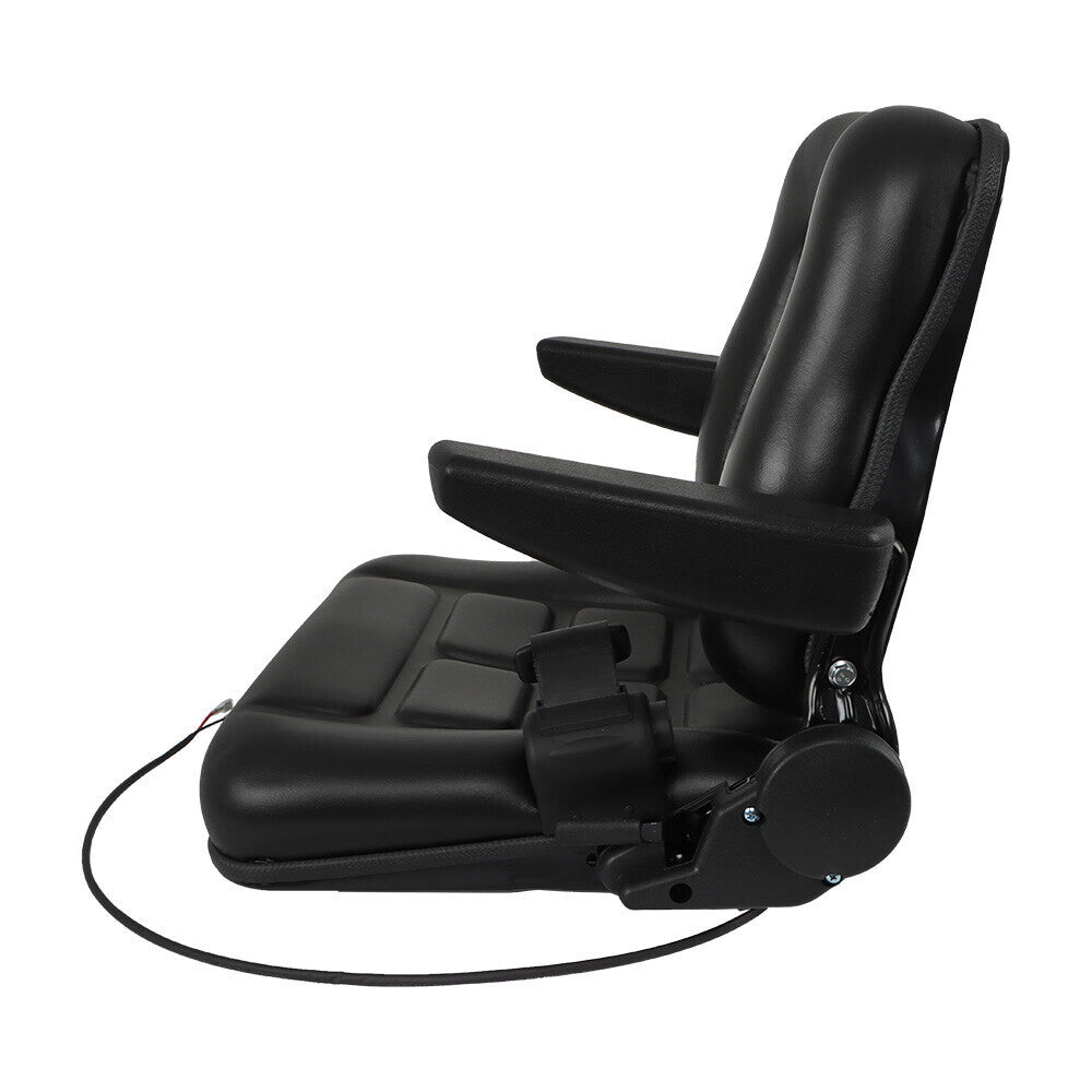 Universal Folding Seat For Tractor And Forklift With Slide/ Armrest/ Seatbelt