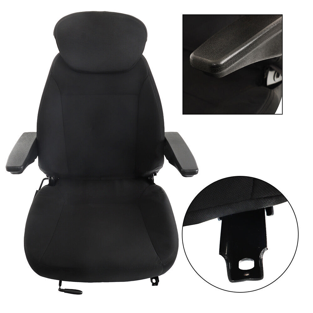 Black Seat Assembly For New Holland Loader Backhoe 555 555A 555B 555C 555D 555E