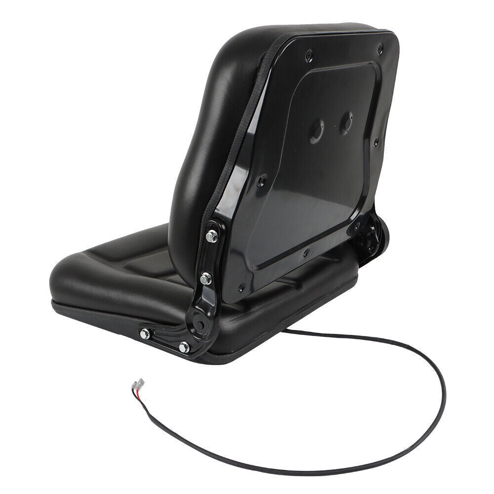 Forklift Seat Fold Down Tractor Seat with Adjustable Angle Back Universal