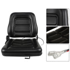 Forklift Seat Fold Down Tractor Seat with Adjustable Angle Back Universal