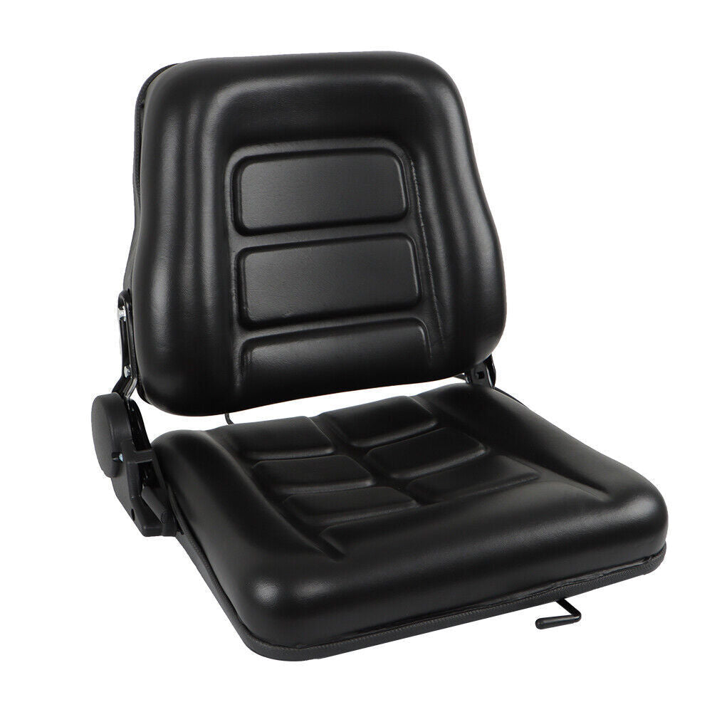 Forklift Seat Fold Down Tractor Seat with Adjustable Angle Back Universal