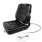Forklift Seat Fold Down Tractor Seat with Adjustable Angle Back Universal