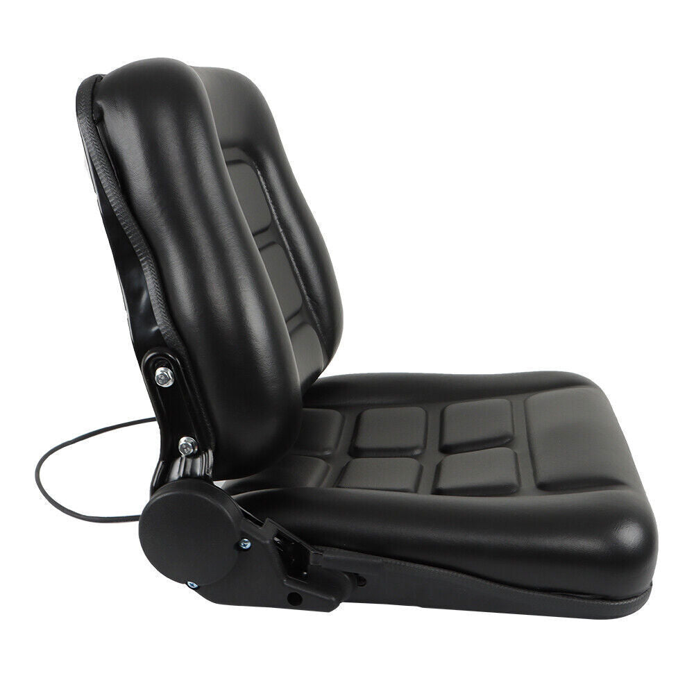 Forklift Seat Fold Down Tractor Seat with Adjustable Angle Back Universal