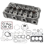 Complete Cylinder Head w/ Valves Gasket Kit For Kubota D1305 B26 FZ2400 RTV1100