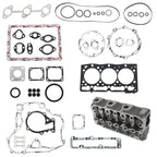 Complete Cylinder Head w/ Valves Gasket Kit For Kubota D1305 B26 FZ2400 RTV1100