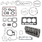 Complete Cylinder Head w/ Valves Gasket Kit For Kubota D1305 B2620 RTV1100