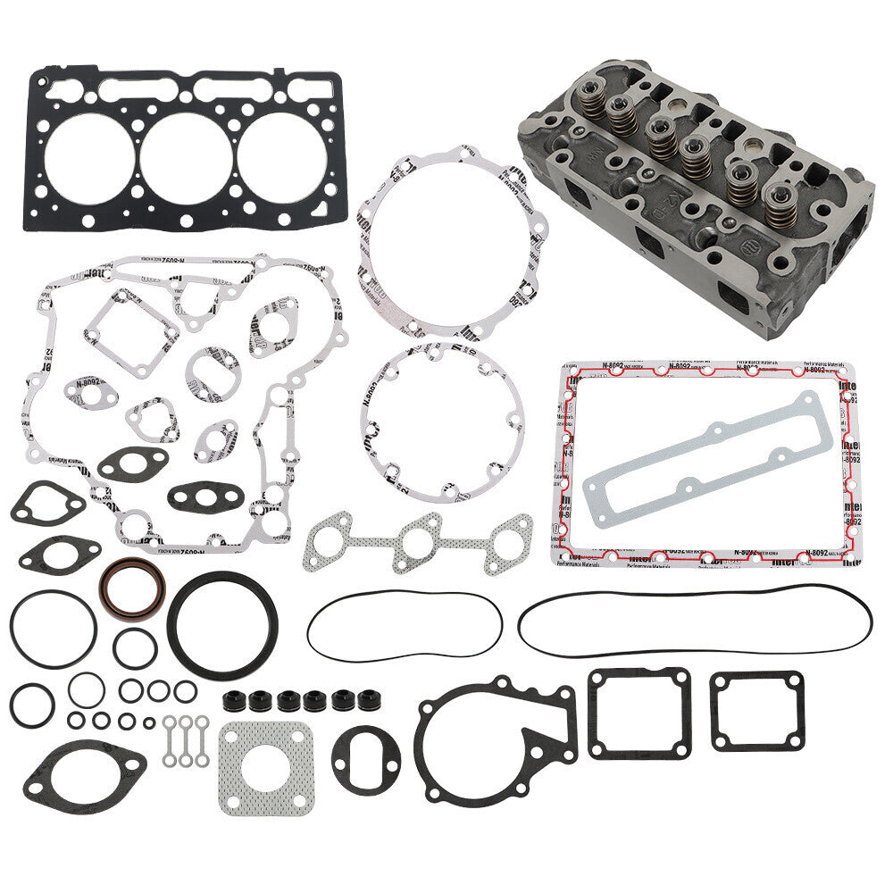 16022-0304 Complete Cylinder Head W/ Full Gasket Kit For Kubota D1105 RTV1100