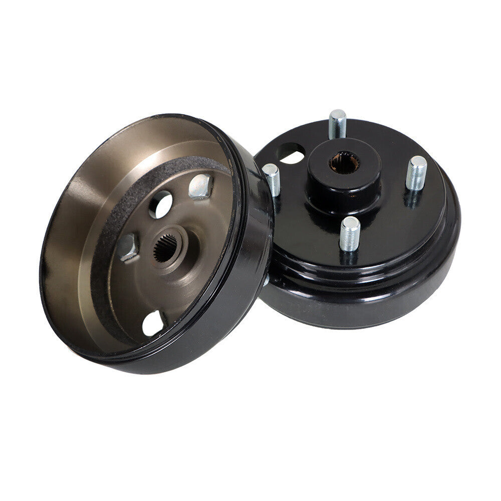 New Rear Brake hub Drums Brake Shoe Spring Kit US For EZGO TXT Golf Carts 1996+