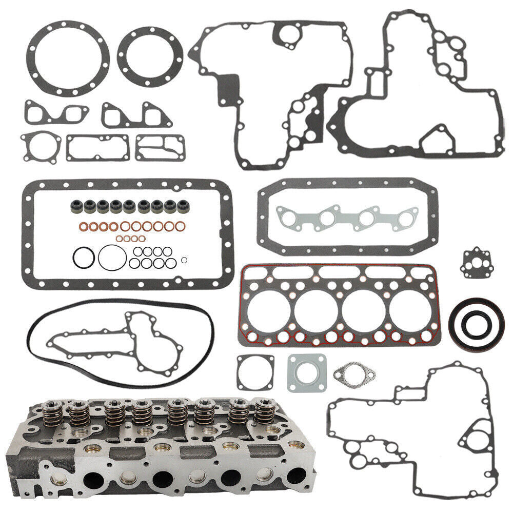 Complete Cylinder Head & Gasket For Kubota V1902 Holland Skid Steer L555 L553