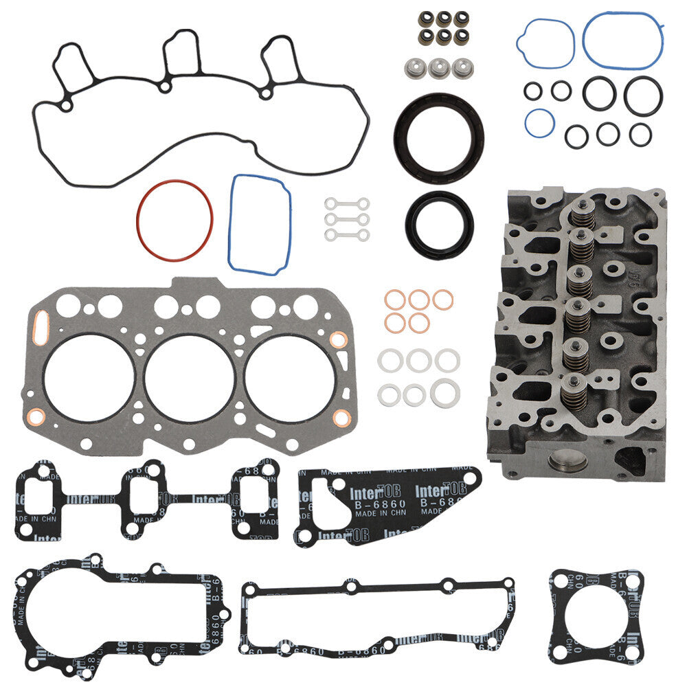 Complete Cylinder Head Assy & Gasket Set For Yanmar 3TNV76 Komatsu PC22MR-3