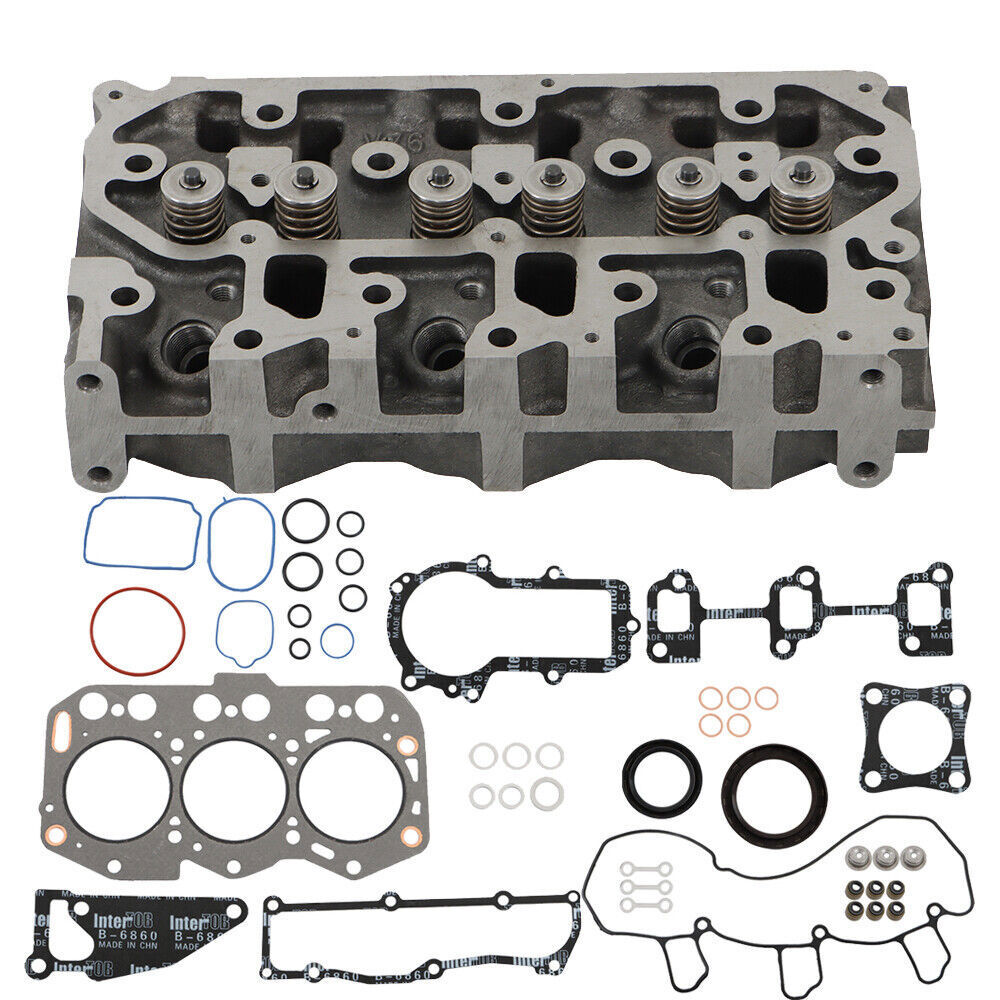 Complete Cylinder Head Assy & Gasket Set For Yanmar 3TNV76 Komatsu PC22MR-3