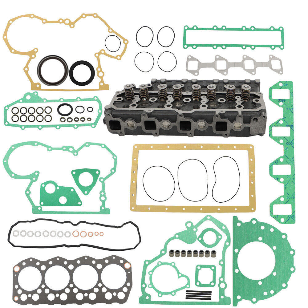 New Complete Cylinder Head Assembly & Full Gasket Set For Mitsubishi S4S Engine