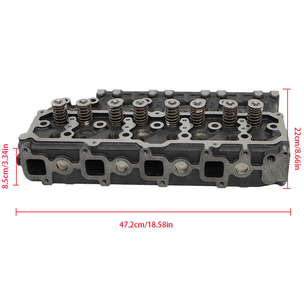 New Complete Cylinder Head Assembly & Full Gasket Set For Mitsubishi S4S Engine