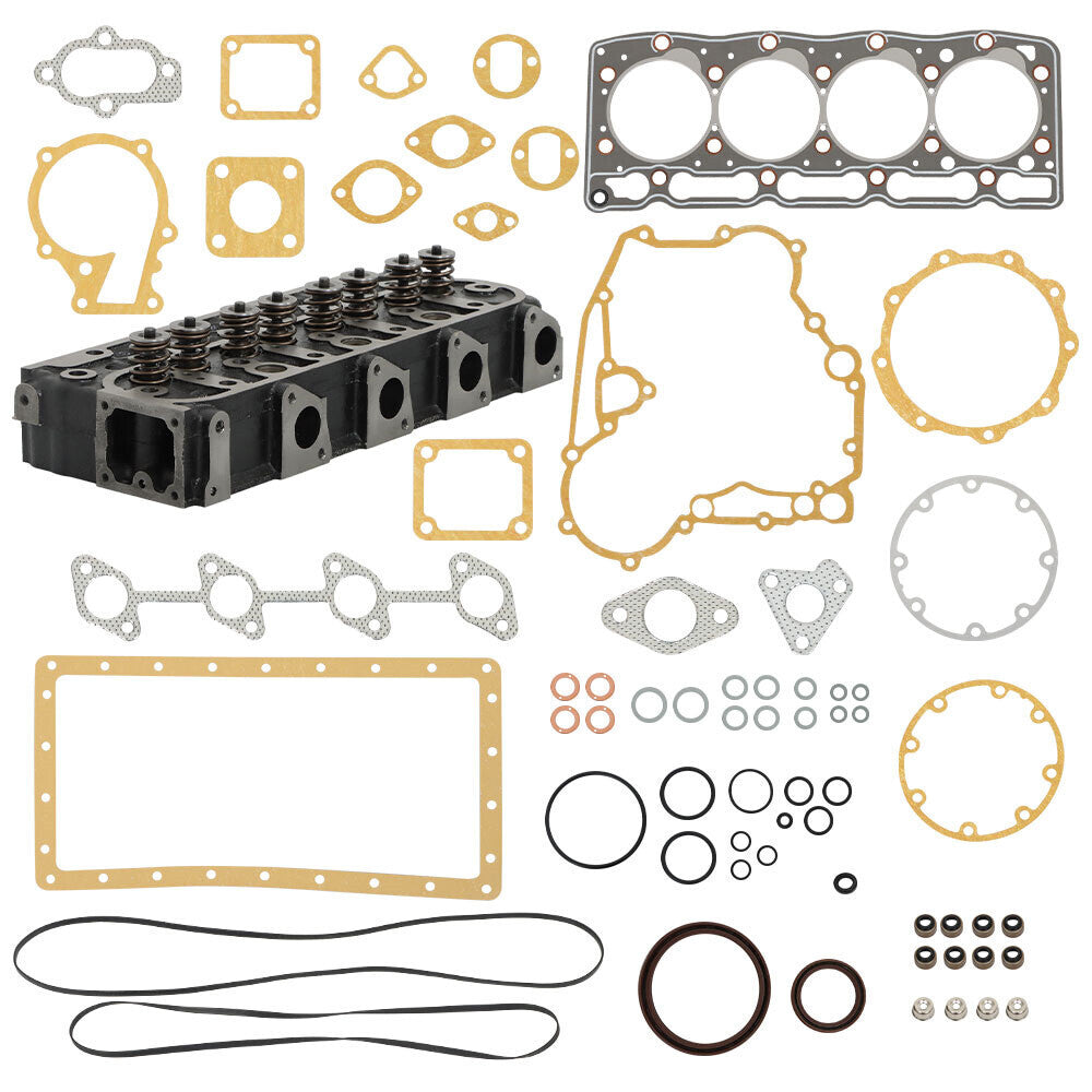 Complete Cylinder Head & Full Gasket Kit For Kubota V1505 Tractor  B3300S