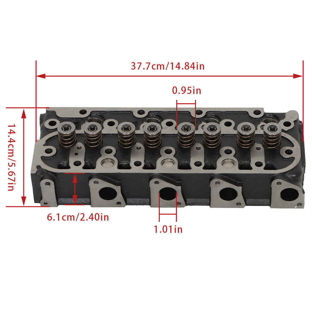 Complete Cylinder Head & Full Gasket Kit For Kubota V1505 Tractor  B3300S