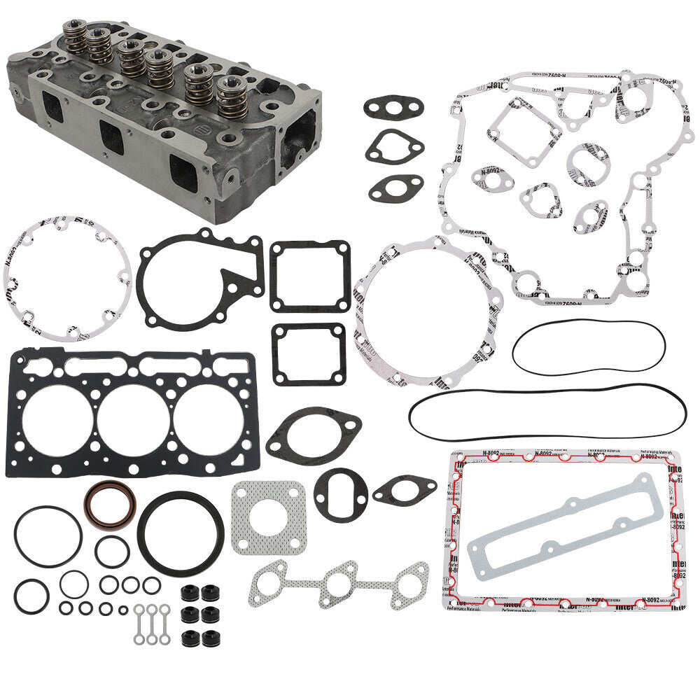 16027-0304 Complete Cylinder Head W/ Full Gasket Kit For Kubota D1105 RTV1100 US