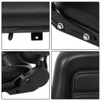 Universal Forklift Seat PVC Tractor Seat Foldable W/ Armrests & Safety Switch