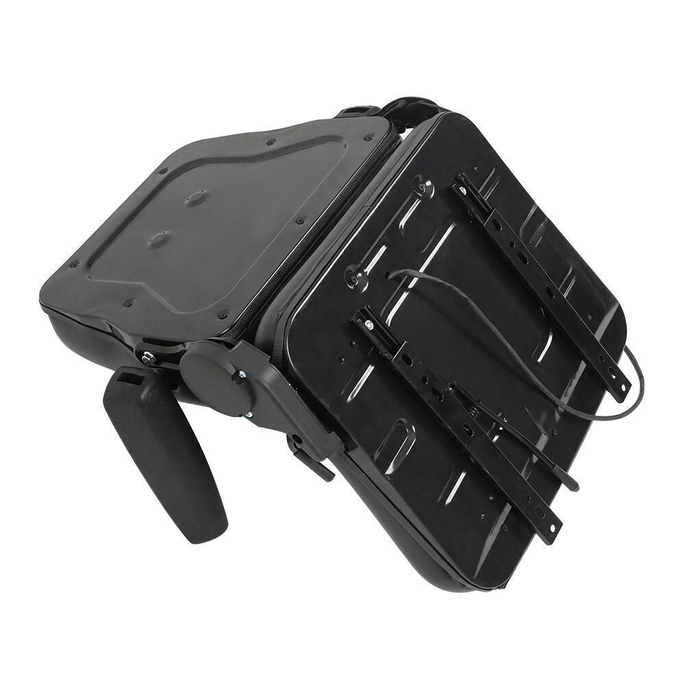 Universal Forklift Seat PVC Tractor Seat Foldable W/ Armrests & Safety Switch