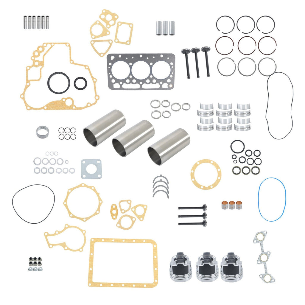 D662 For Kubota Rebuild Overhaul Kit With Gasket Set Bearing&Valve Train Engine