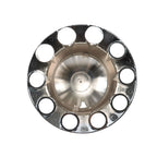 Chrome Semi Truck Rear 33mm Wheel Axle Covers w/ Hub Caps Lug Nuts Set of 4