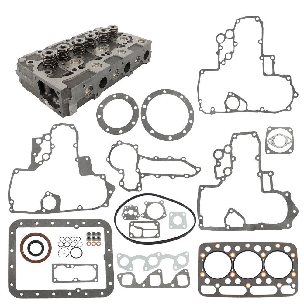 Complete Cylinder Head & Full Gasket Kit For Kubota D1402 Engine