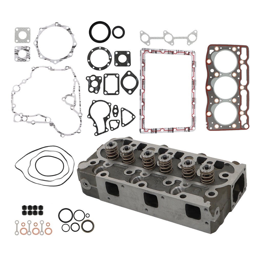 Complete Cylinder Head Assy With Valves & Full Gasket Kit For Kubota D905 Engine