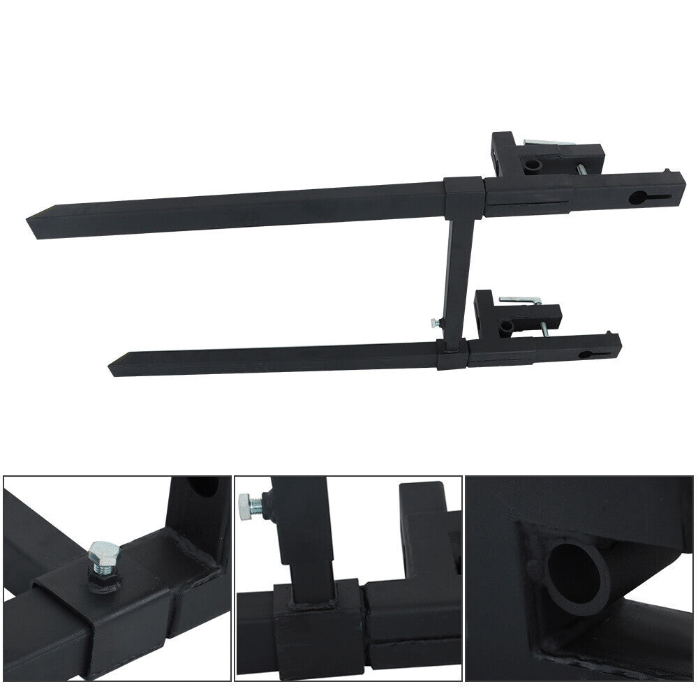 2000lbs Clamp on Pallet Forks Loader Bucket Skidsteer Tractor 60" Universal