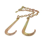 2' ft G70 Tow Chain 5/16" J-Hooks V-Chain Flatbed Truck Rollback Wrecker Carrier