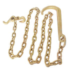 5/16 x 8 FT GRADE 70 Wrecker Tow Chain 15" J Hook Hook Rollback Carrier Axle