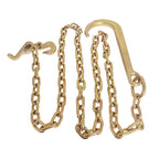 5/16 x 8 FT GRADE 70 Wrecker Tow Chain 15" J Hook Hook Rollback Carrier Axle
